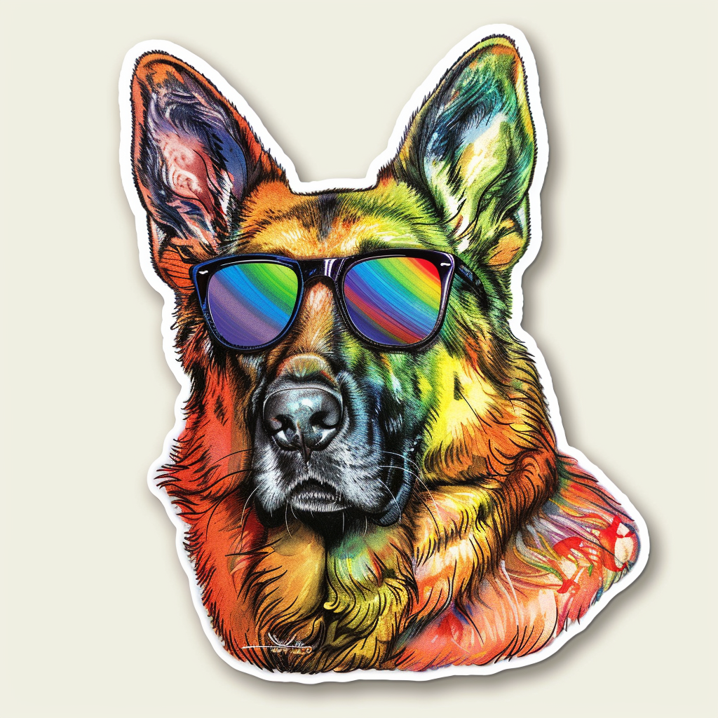 German Shepherd Dog Vinyl Decal Sticker for Car, Laptop, Tumbler and more # F011583
