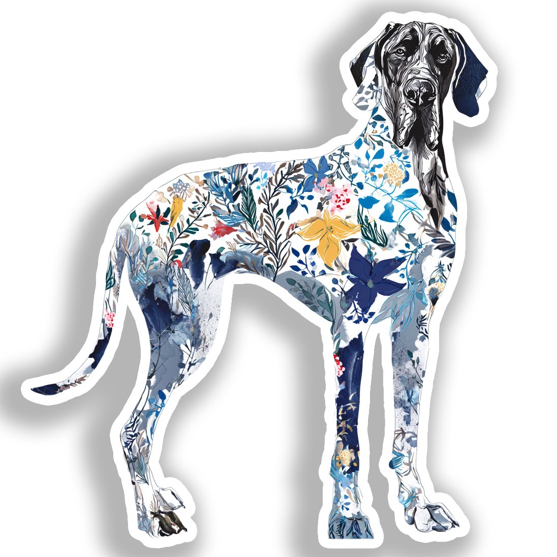 Great Dane Dog Vinyl Decal Sticker for Car, Laptop, Tumbler and more # A019501-4" x 4"