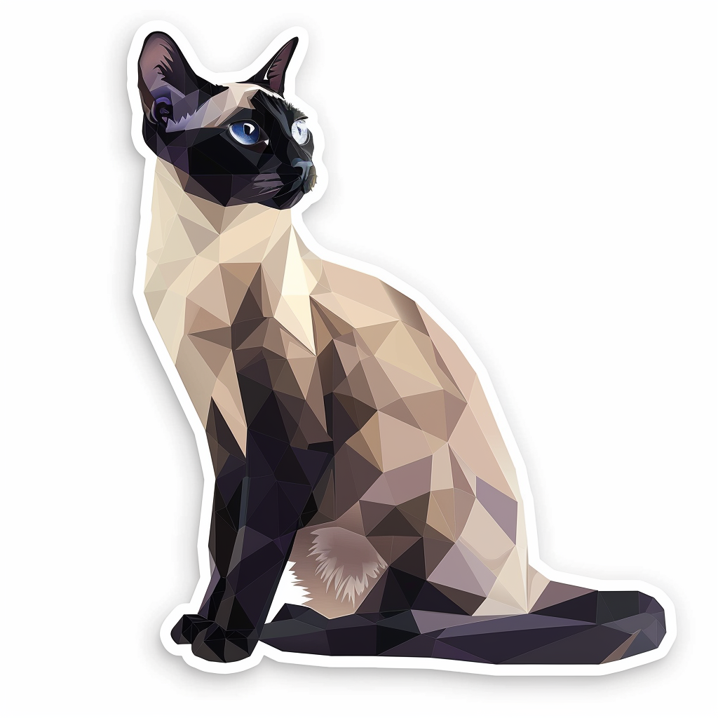 Siamese cat Vinyl Decal Sticker for Car, Laptop, Tumbler and more # F08036