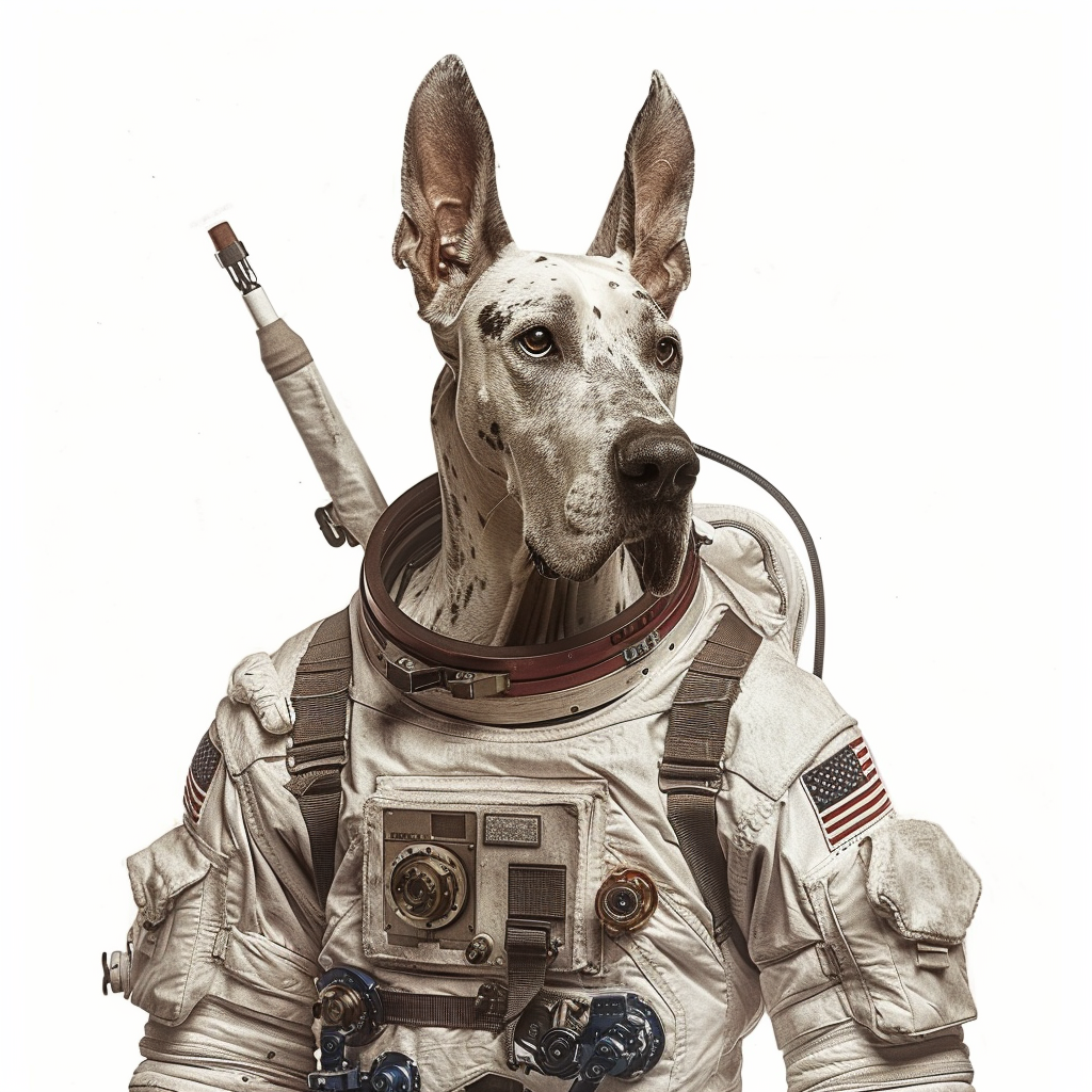 Adorable Great Dane Dog Expressive surreal Vinyl Decal Sticker for Car, Laptop, Tumbler and more # F017829