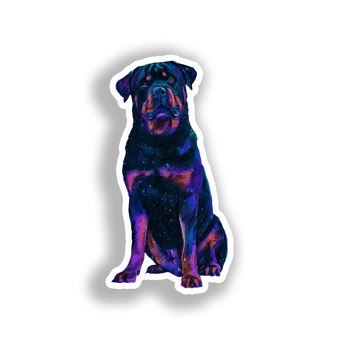 Rottweiler Dog Vinyl Decal Sticker for Car, Laptop, Tumbler and more # A018041-4" x 4"