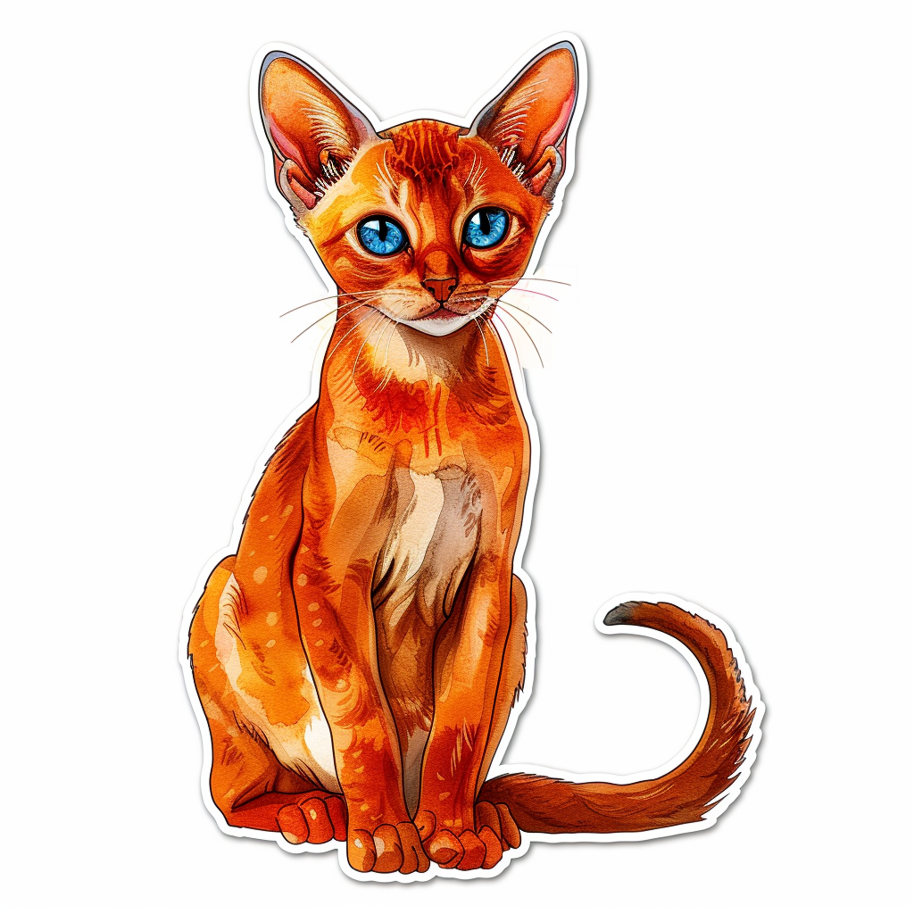 Abyssinian cat Vinyl Decal Sticker for Car, Laptop, Tumbler and more # F07650