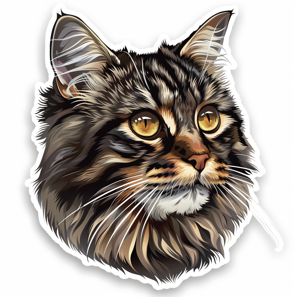Maine Coon cat Vinyl Decal Sticker for Car, Laptop, Tumbler and more # F07803