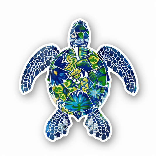 turtle majestic Expressive surreal Vinyl Decal Sticker for Car, Laptop, Tumbler and more # F022130-4" x 4"