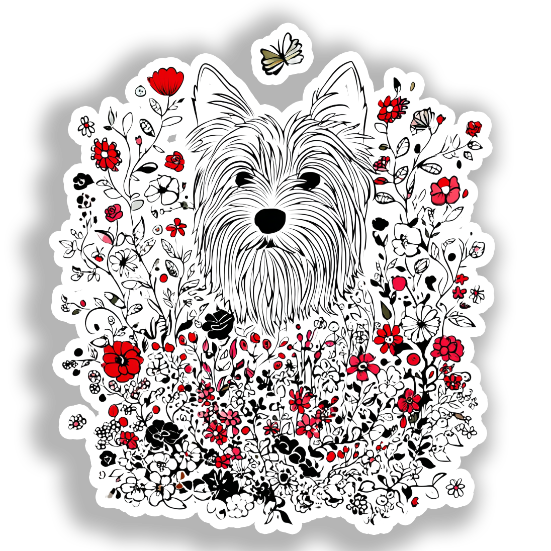 Yorkshire Terrier Dog Vinyl Decal Sticker for Car, Laptop, Tumbler and more # A017189-4" x 4"