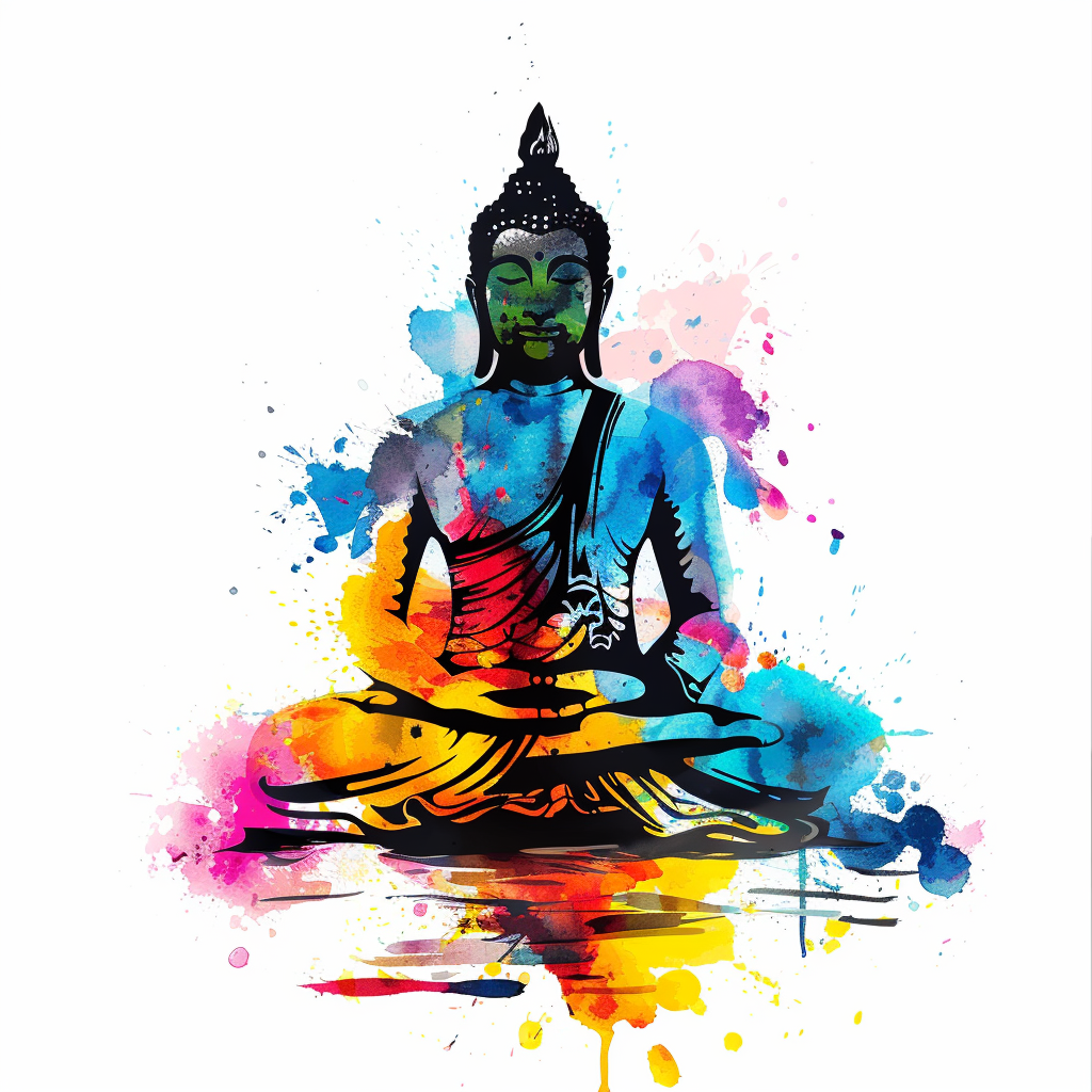 Sticker of a Buddha majestic Expressive surreal Vinyl Decal Sticker for Car, Laptop, Tumbler and more # F016904