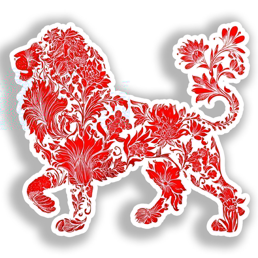 Lion Vinyl Decal Sticker for Car, Laptop, Tumbler and more # A018484-4" x 4"