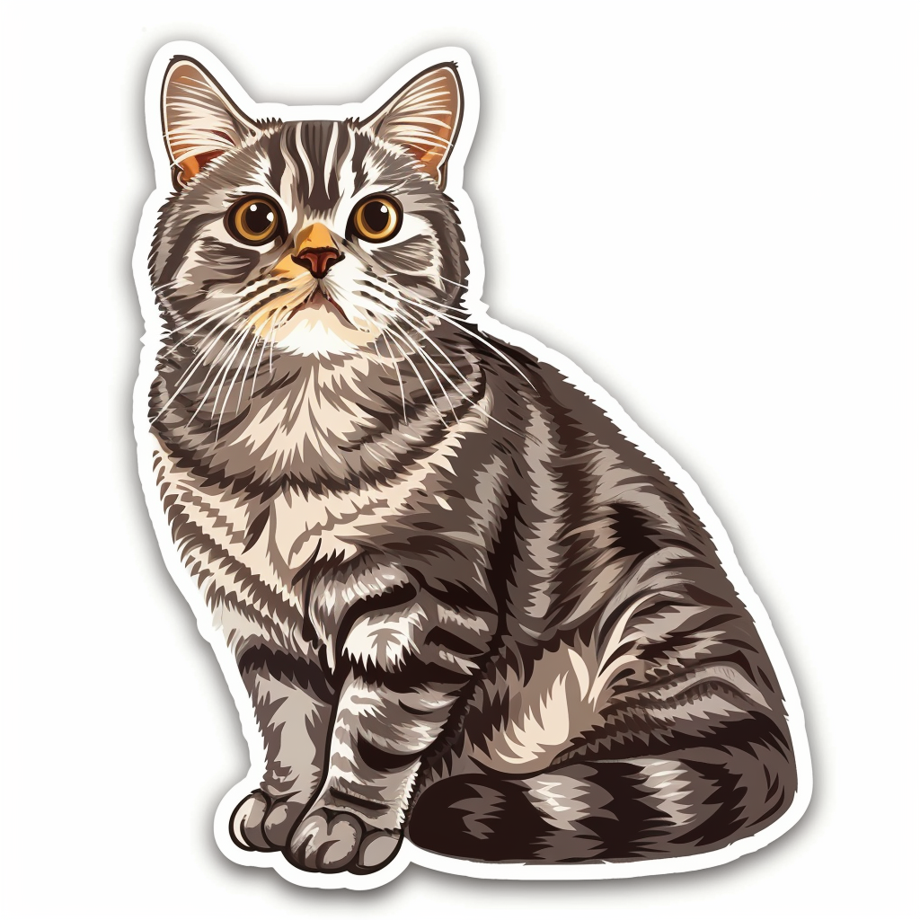 American Shorthair Cat majestic Expressive surreal Vinyl Decal Sticker for Car, Laptop, Tumbler and more # F018856