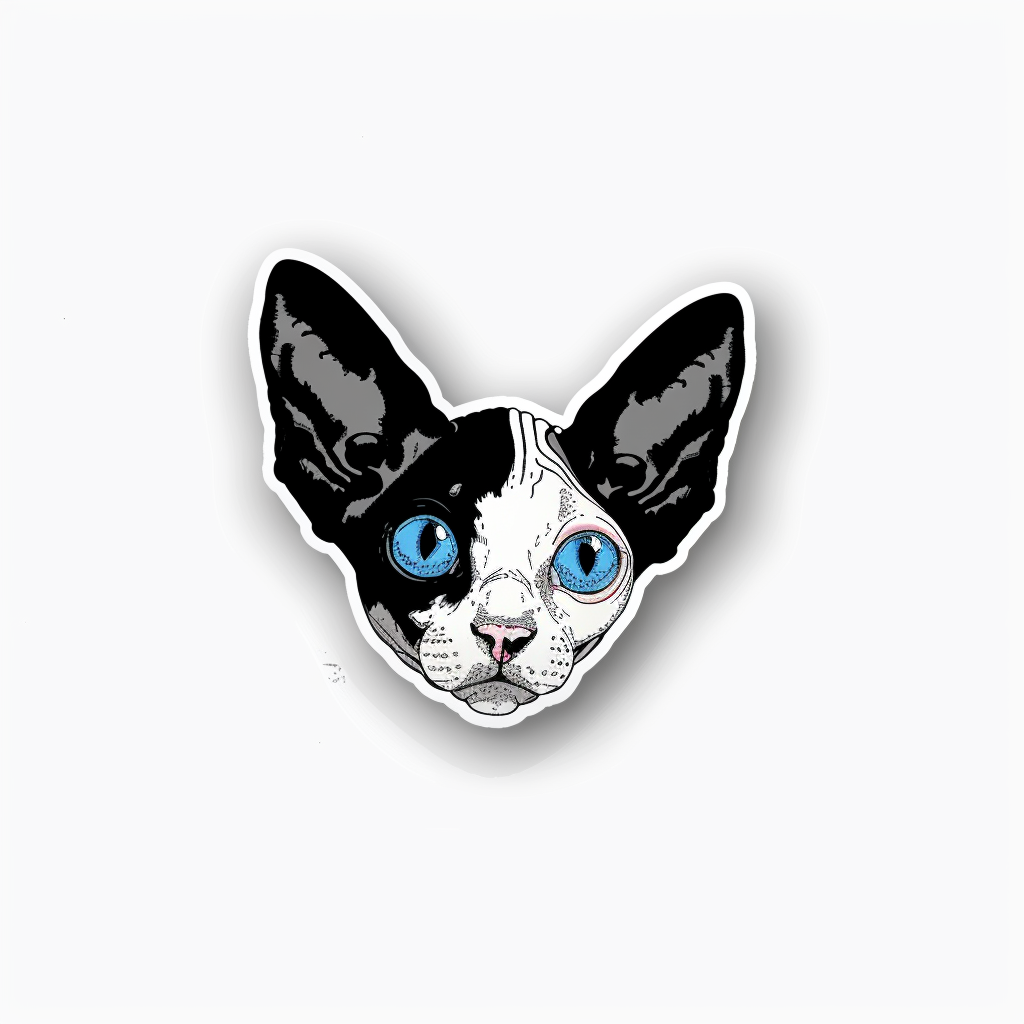 Devon Rex Cat Vinyl Decal Sticker for Car, Laptop, Tumbler and more # F09870