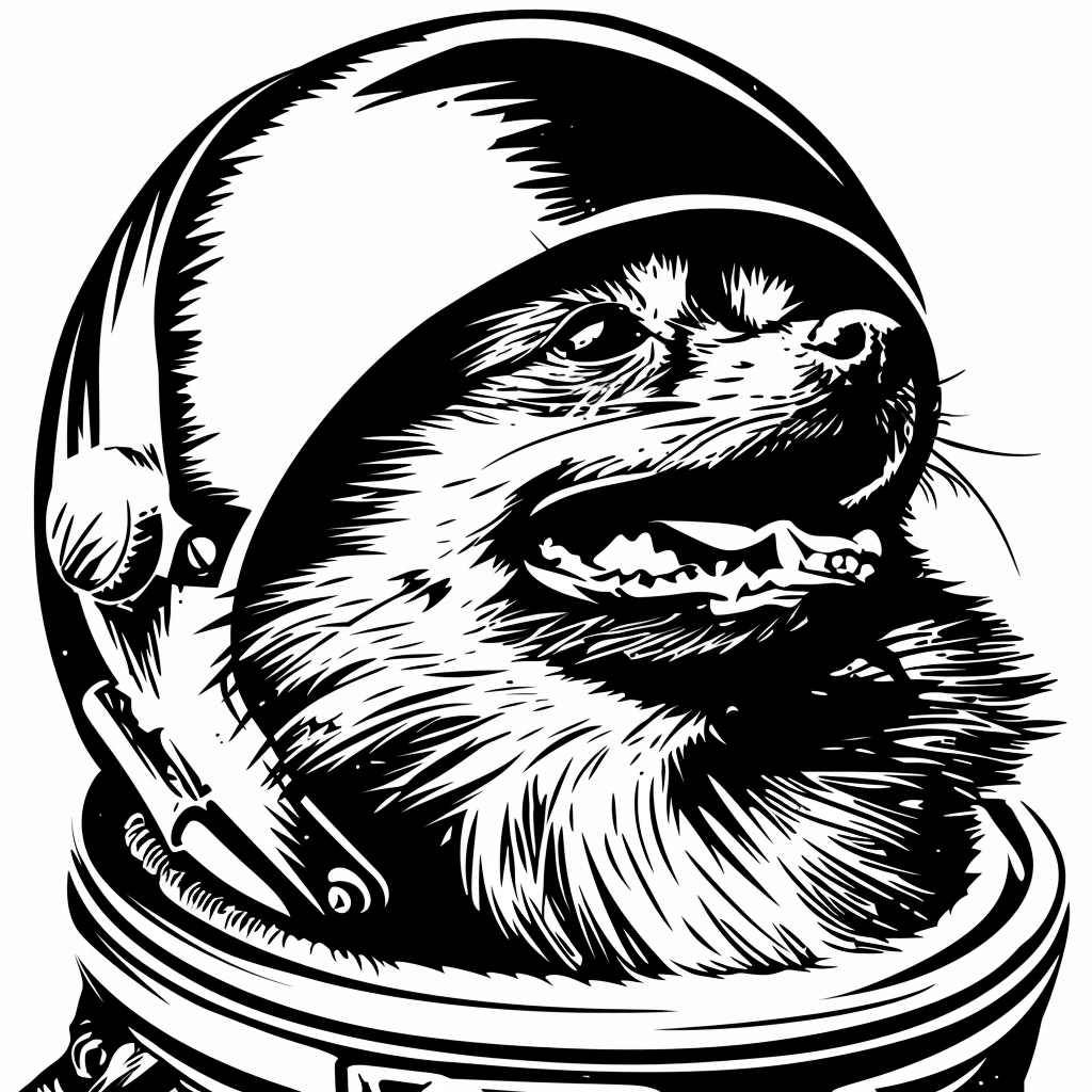 Sticker of a Pomeranian Dog astronaut majestic Expressive surreal Vinyl Decal Sticker for Car, Laptop, Tumbler and more # F013905