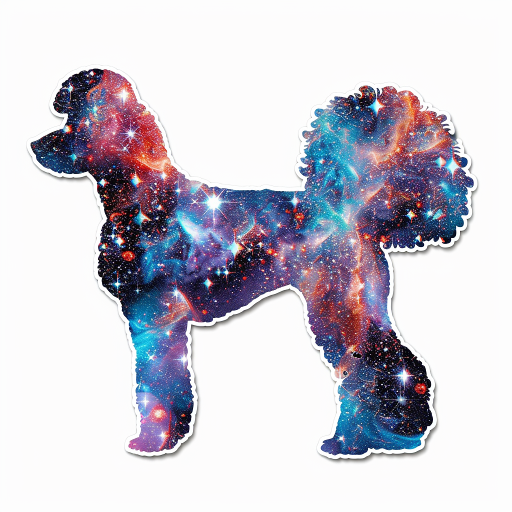 Poodle Dog galaxy Vinyl Decal Sticker for Car, Laptop, Tumbler and more # F012417