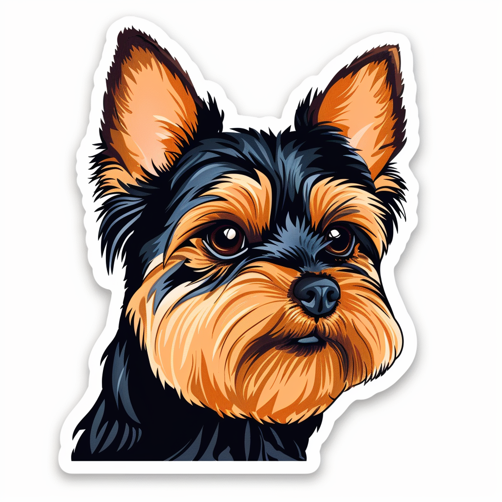 Yorkshire Terrier Dog Vinyl Decal Sticker for Car, Laptop, Tumbler and more # F07468