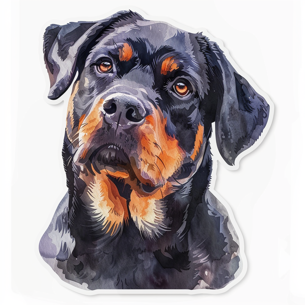 Rottweiler Dog Vinyl Decal Sticker for Car, Laptop, Tumbler and more # F07149