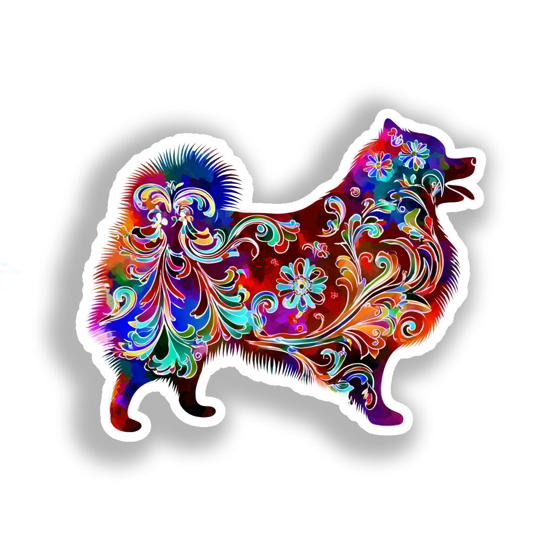 Pomeranian Dog Vinyl Decal Sticker for Car, Laptop, Tumbler and more # A017289-4" x 4"