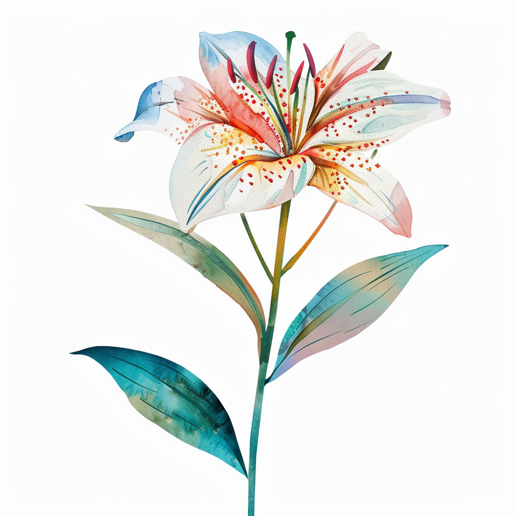 Lily flower majestic Expressive surreal Vinyl Decal Sticker for Car, Laptop, Tumbler and more # F023333
