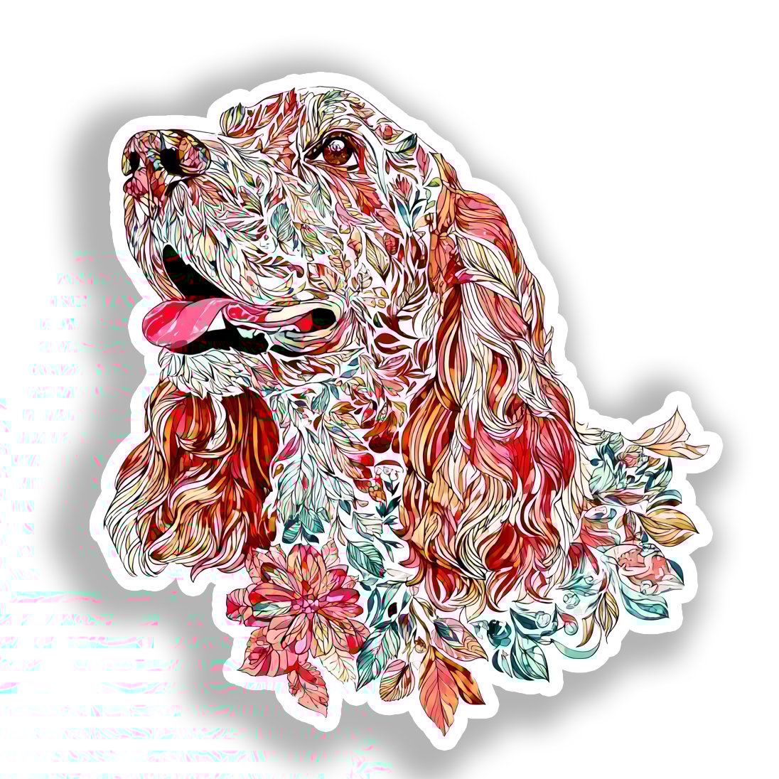 Cocker Spaniel Dog Vinyl Decal Sticker for Car, Laptop, Tumbler and more # A019773-4" x 4"