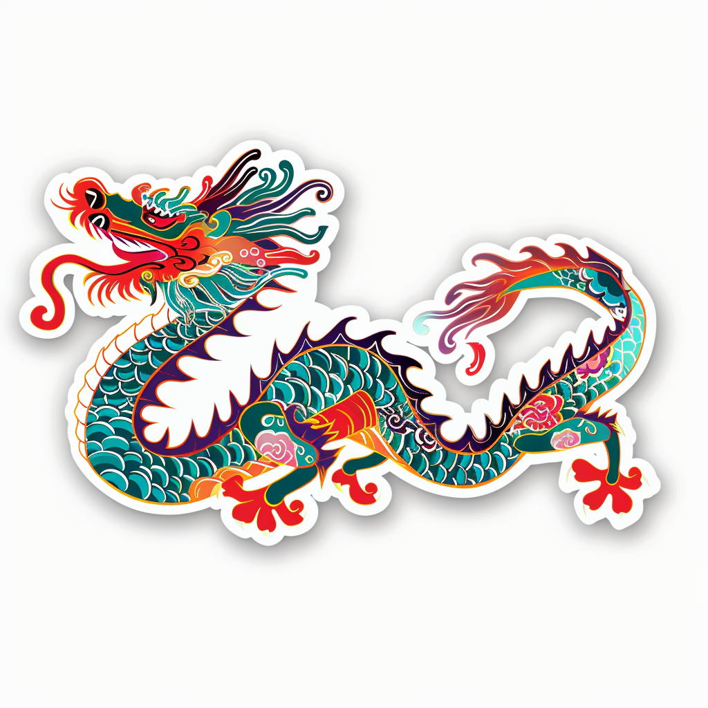 Dragon majestic Expressive surreal Vinyl Decal Sticker for Car, Laptop, Tumbler and more # F018984