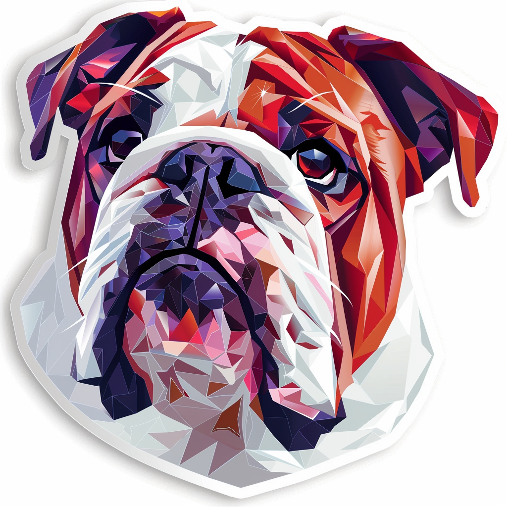 Bulldog Dog majestic Expressive surreal Vinyl Decal Sticker for Car, Laptop, Tumbler and more # F017425
