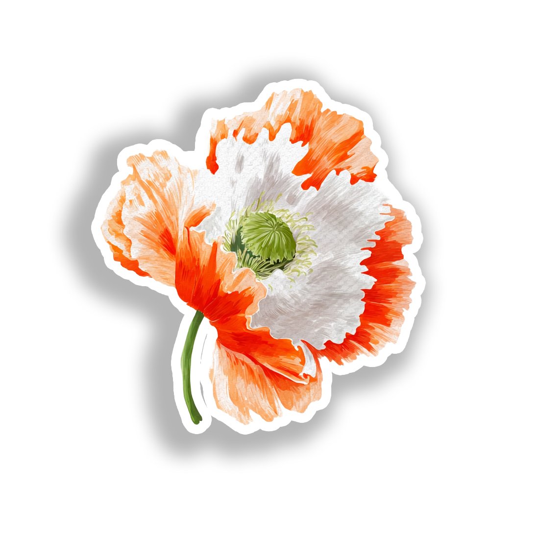 Poppy Flower Vinyl Decal Sticker for Car, Laptop, Tumbler and more # A019315-4" x 4"