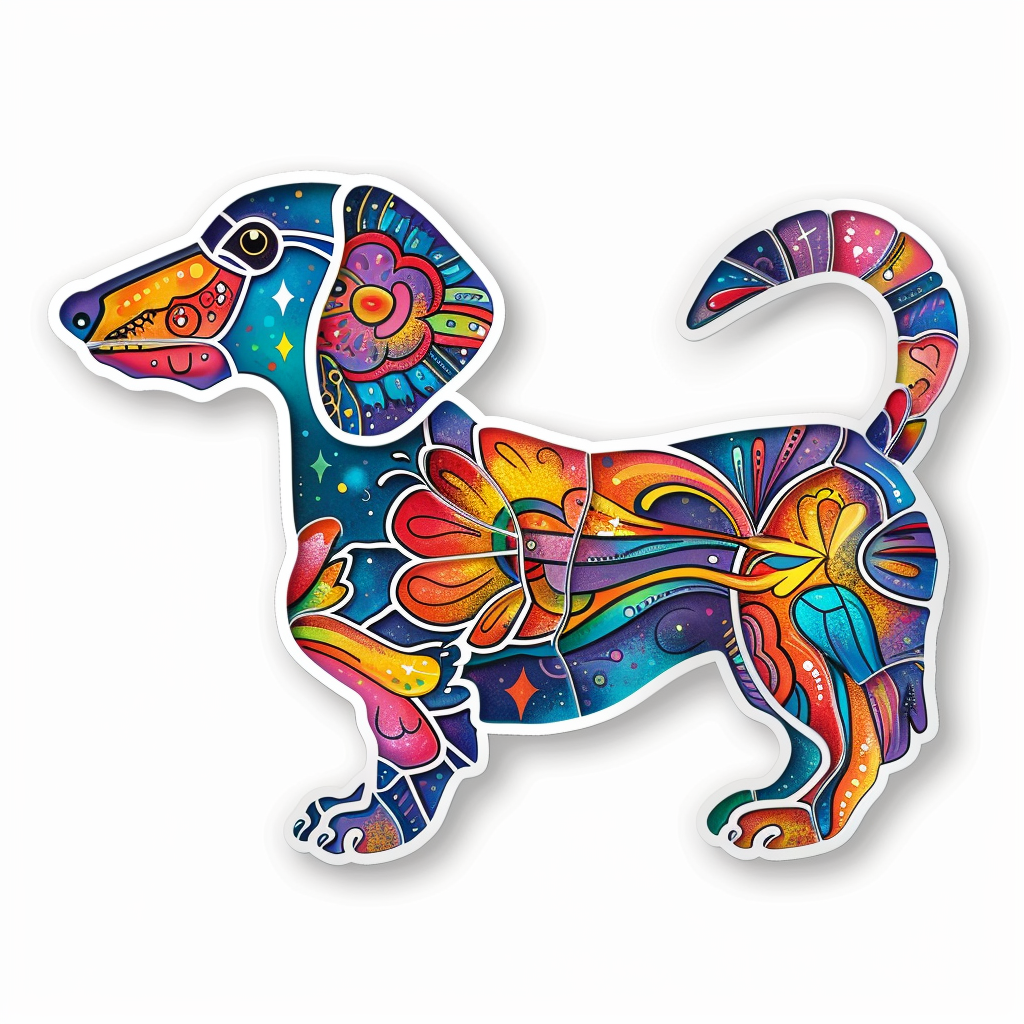 Dachshund Dog Heartcore Vinyl Decal Sticker for Car, Laptop, Tumbler and more # F012693