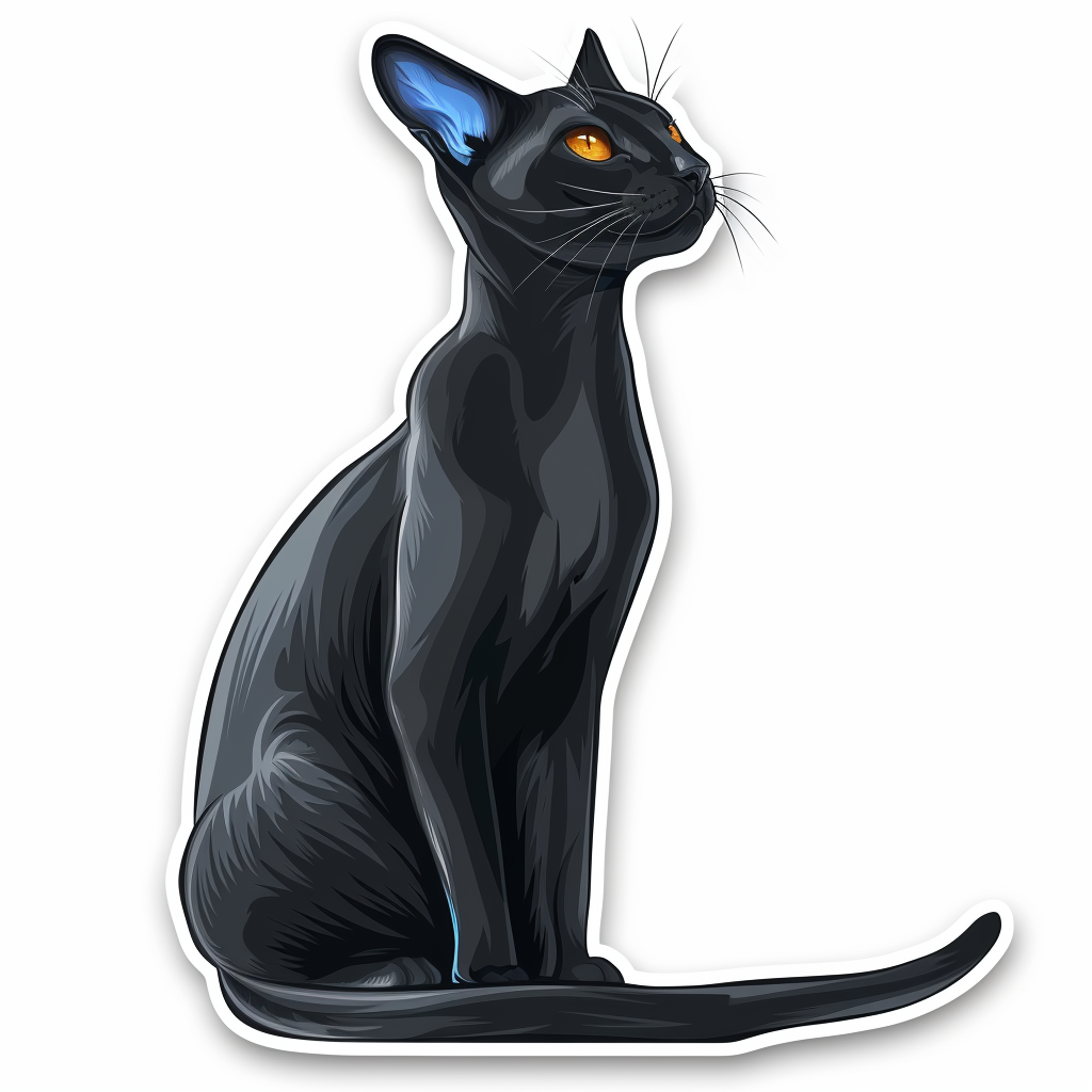 Russian Blue cat Vinyl Decal Sticker for Car, Laptop, Tumbler and more # F07884