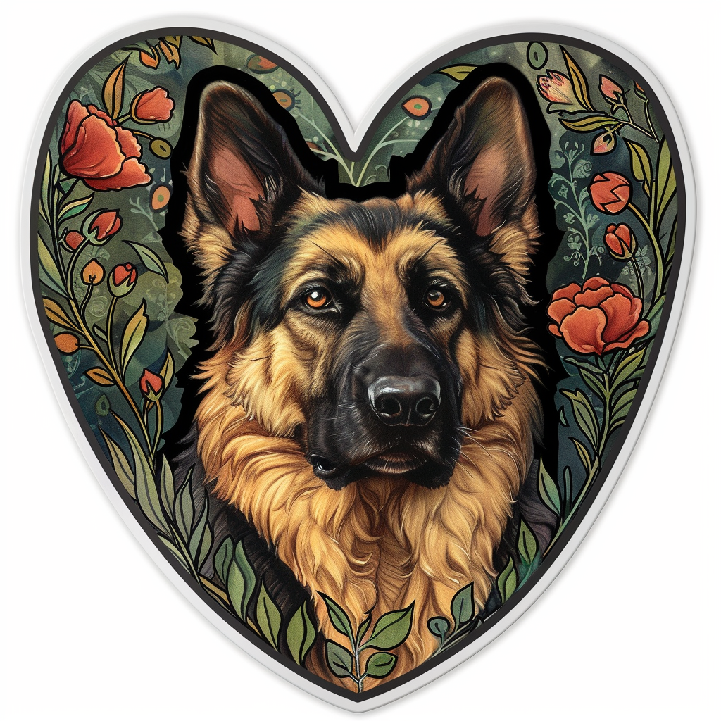 German Shepherd Dog Vinyl Decal Sticker for Car, Laptop, Tumbler and more # F011351