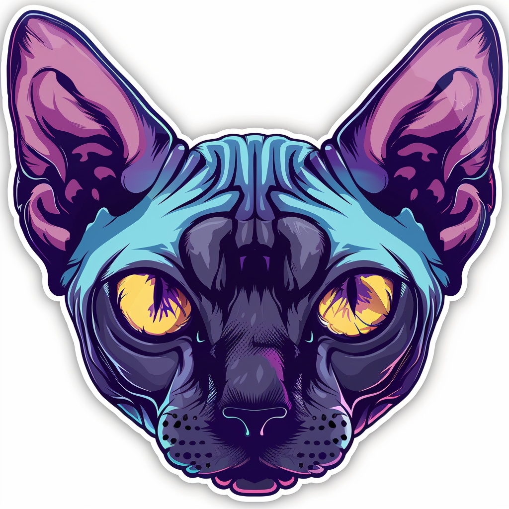 Sphynx Cat Vinyl Decal Sticker for Car, Laptop, Tumbler and more # F09968