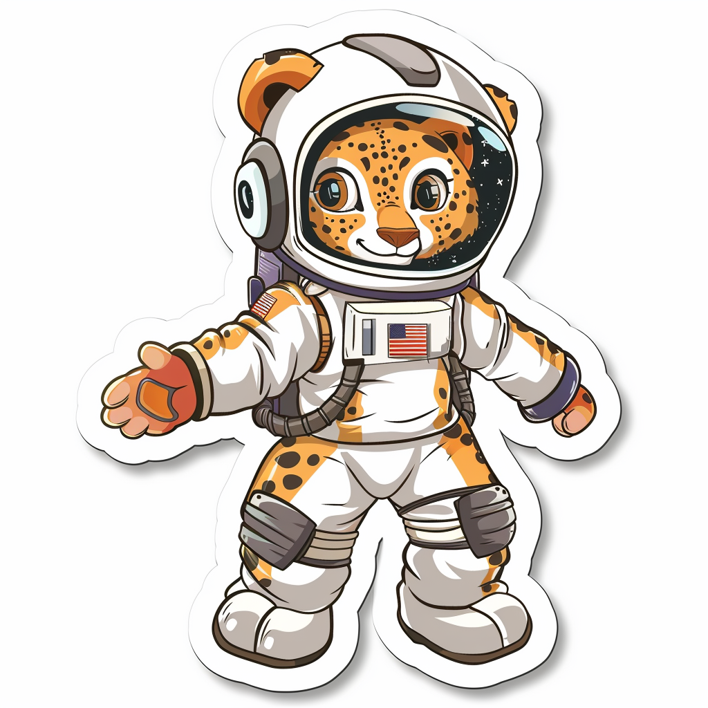 Leopard majestic Expressive surreal Vinyl Decal Sticker for Car, Laptop, Tumbler and more # F022623