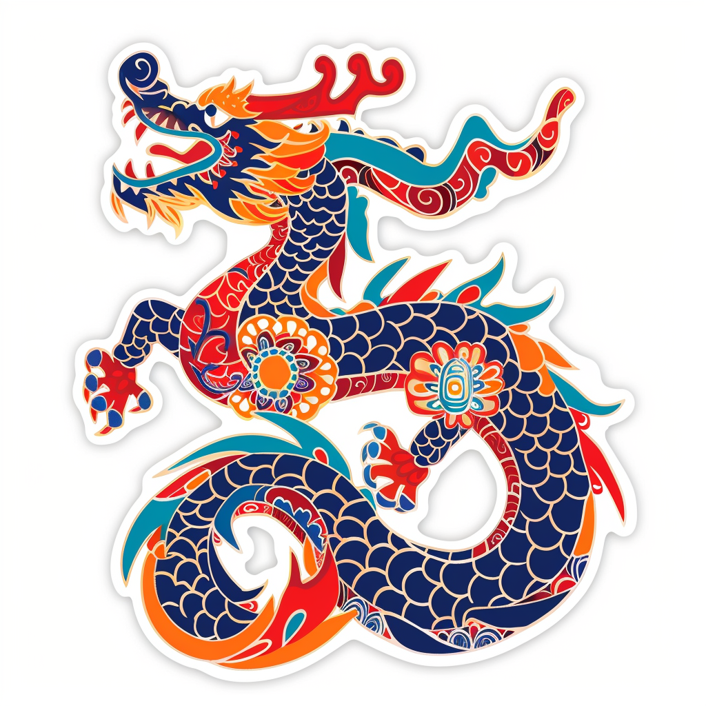 Dragon majestic Expressive surreal Vinyl Decal Sticker for Car, Laptop, Tumbler and more # F018958