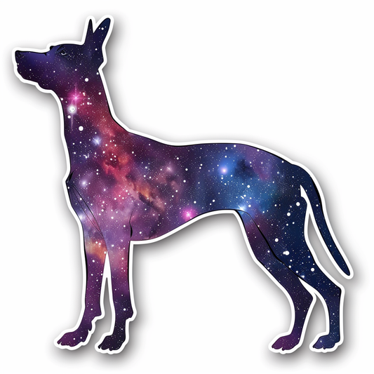 Doberman Pinscher Dog galaxy majestic Expressive surreal Vinyl Decal Sticker for Car, Laptop, Tumbler and more # F019513-4" x 4"