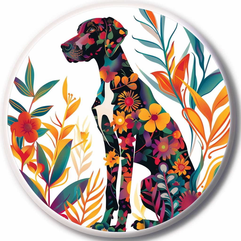 Great Dane Dog Expressive surreal Vinyl Decal Sticker for Car, Laptop, Tumbler and more # F022693