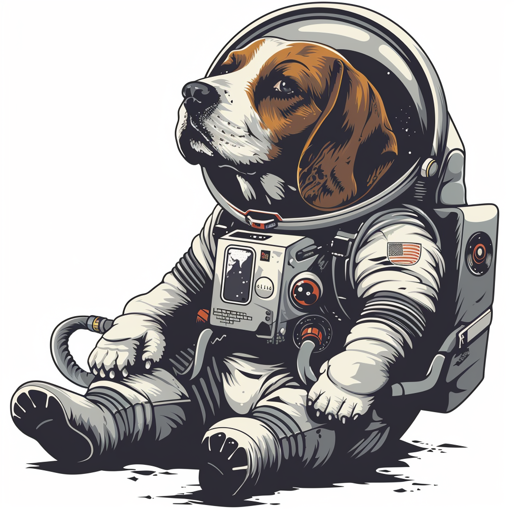 Beagle dog astronaut Vinyl Decal Sticker for Car, Laptop, Tumbler and more # F011965