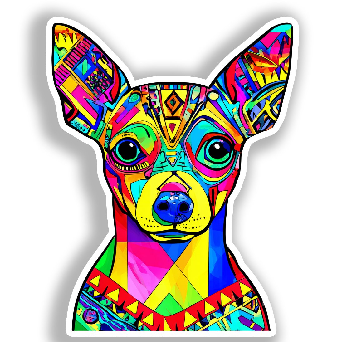 Chihuahua Dog Vinyl Decal Sticker for Car, Laptop, Tumbler and more # A017916-4" x 4"