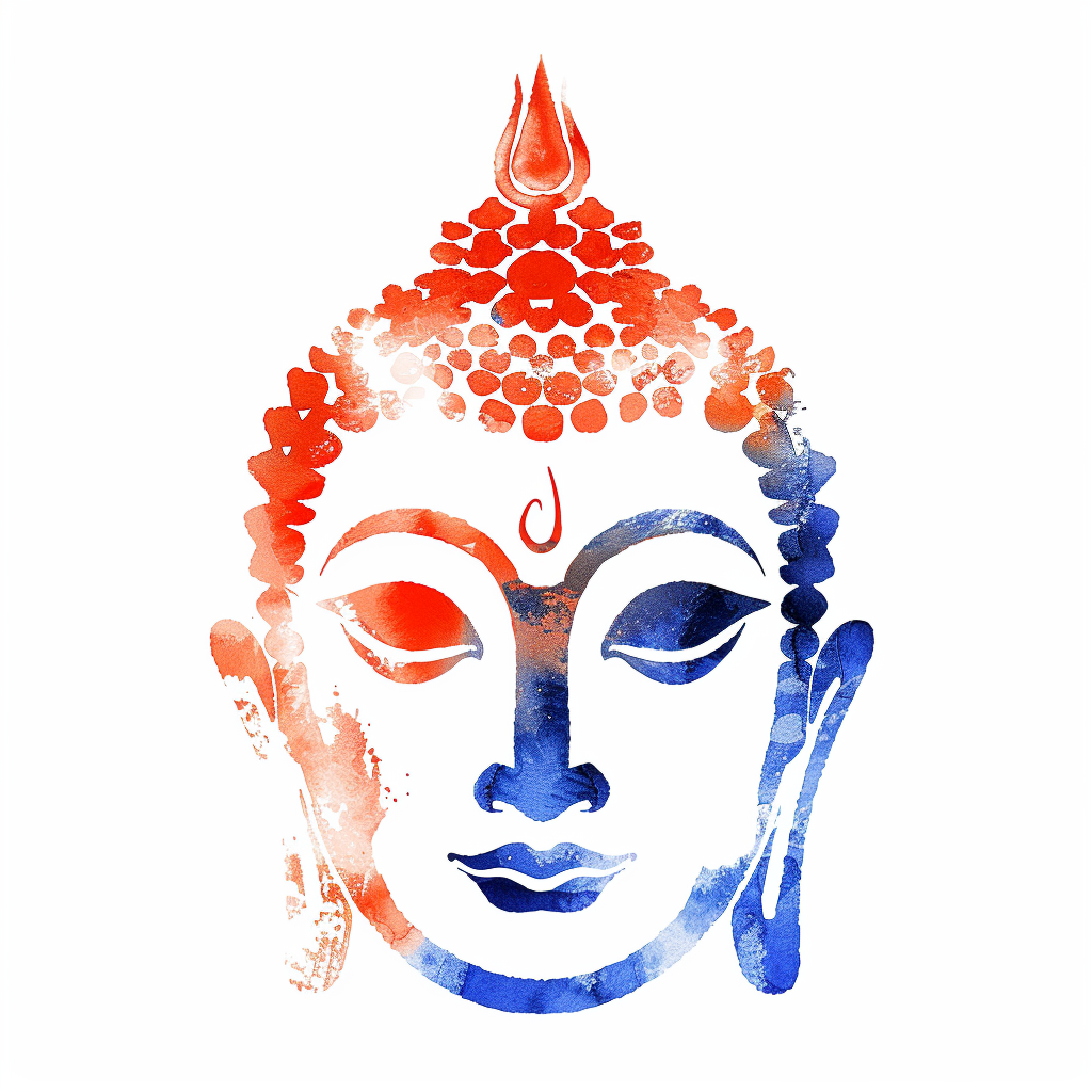 Sticker of a Buddha majestic Expressive surreal Vinyl Decal Sticker for Car, Laptop, Tumbler and more # F016927