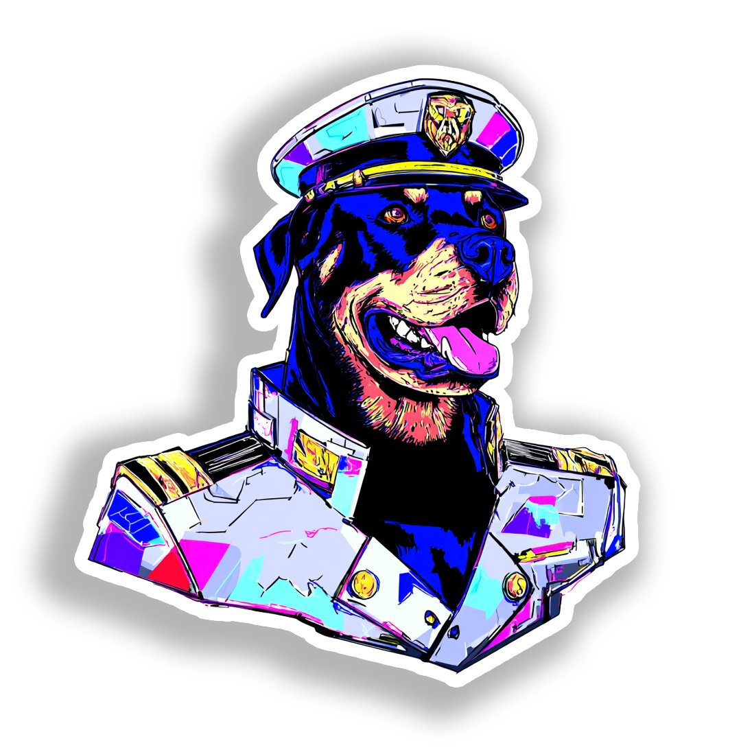 Rottweiler Dog Vinyl Decal Sticker for Car, Laptop, Tumbler and more # A018009-4" x 4"