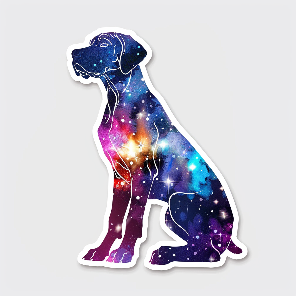 Great Dane Dog Expressive surreal Vinyl Decal Sticker for Car, Laptop, Tumbler and more # F022794