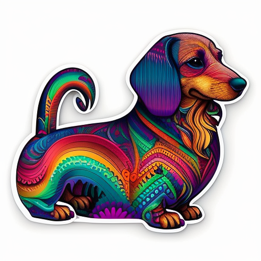 Heartcore Dachshund Dog Vinyl Decal Sticker for Car, Laptop, Tumbler and more # F012714