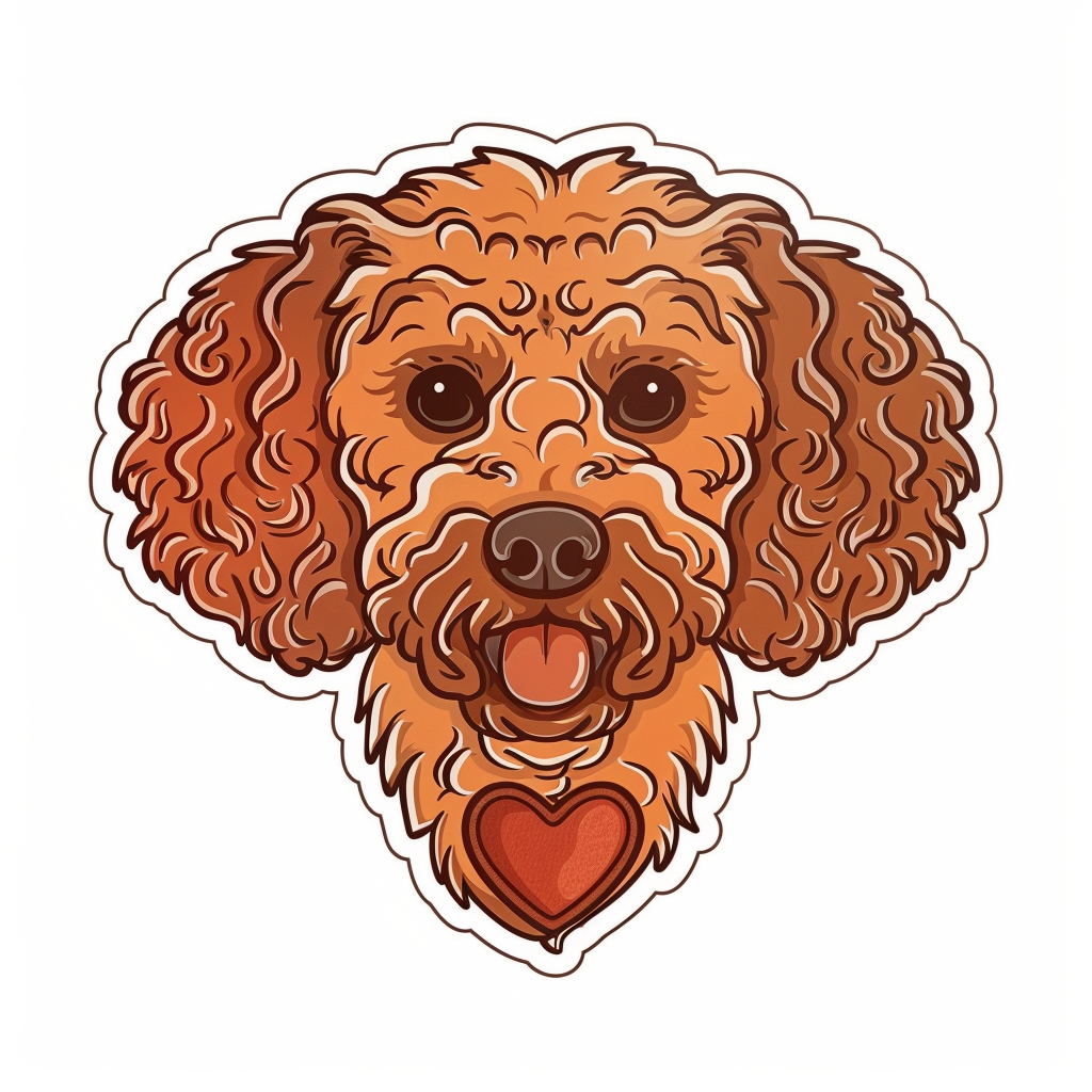 Poodle Dog heartcore Vinyl Decal Sticker for Car, Laptop, Tumbler and more # F012369