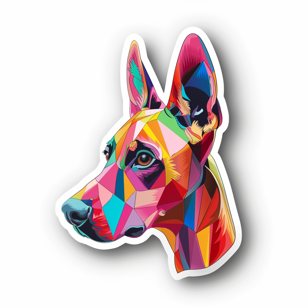 Sticker of a Doberman Pinscher Dog majestic Expressive surreal Vinyl Decal Sticker for Car, Laptop, Tumbler and more # F019240