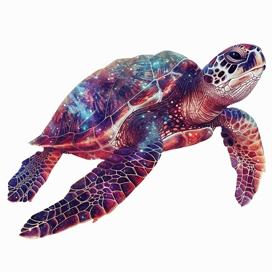 turtle majestic Expressive surreal Vinyl Decal Sticker for Car, Laptop, Tumbler and more # F022101-4" x 4"