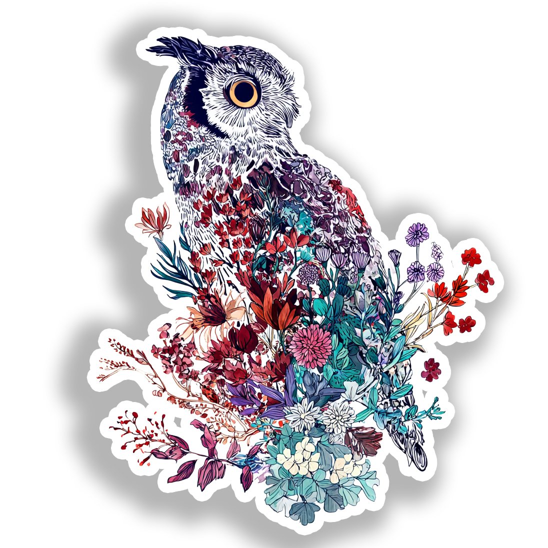 Owl Vinyl Decal Sticker for Car, Laptop, Tumbler and more # A018452-4" x 4"