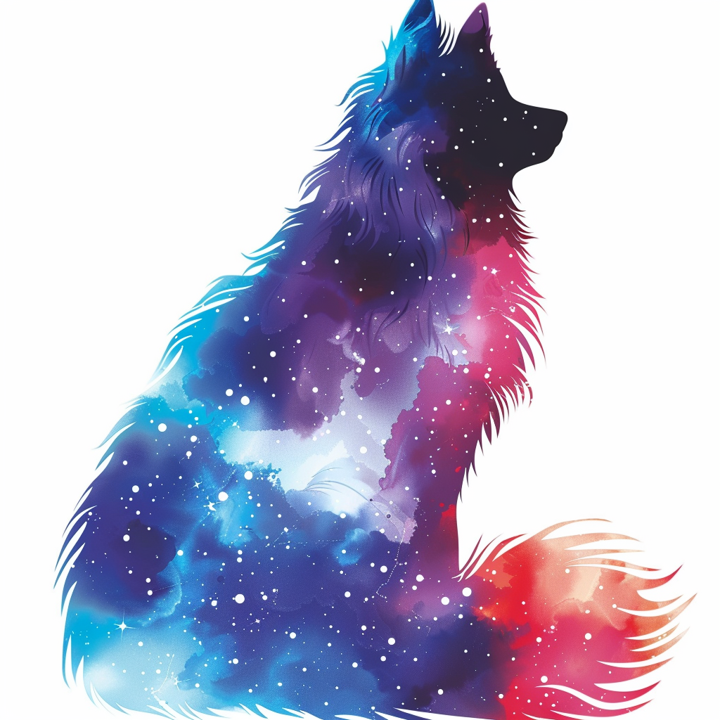 Sticker of a Pomeranian Dog galaxy majestic Expressive surreal Vinyl Decal Sticker for Car, Laptop, Tumbler and more # F013946