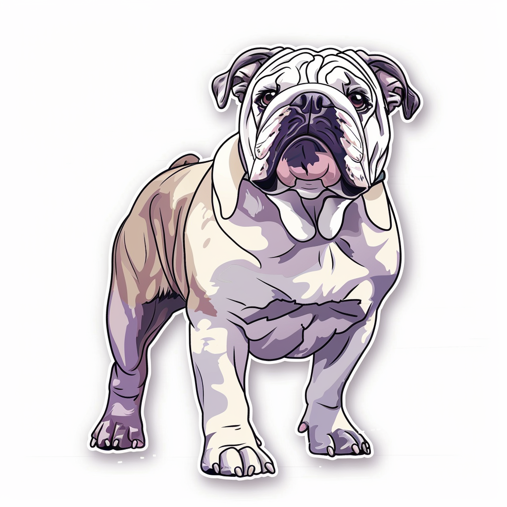 Bulldog Dog majestic Expressive surreal Vinyl Decal Sticker for Car, Laptop, Tumbler and more # F017565