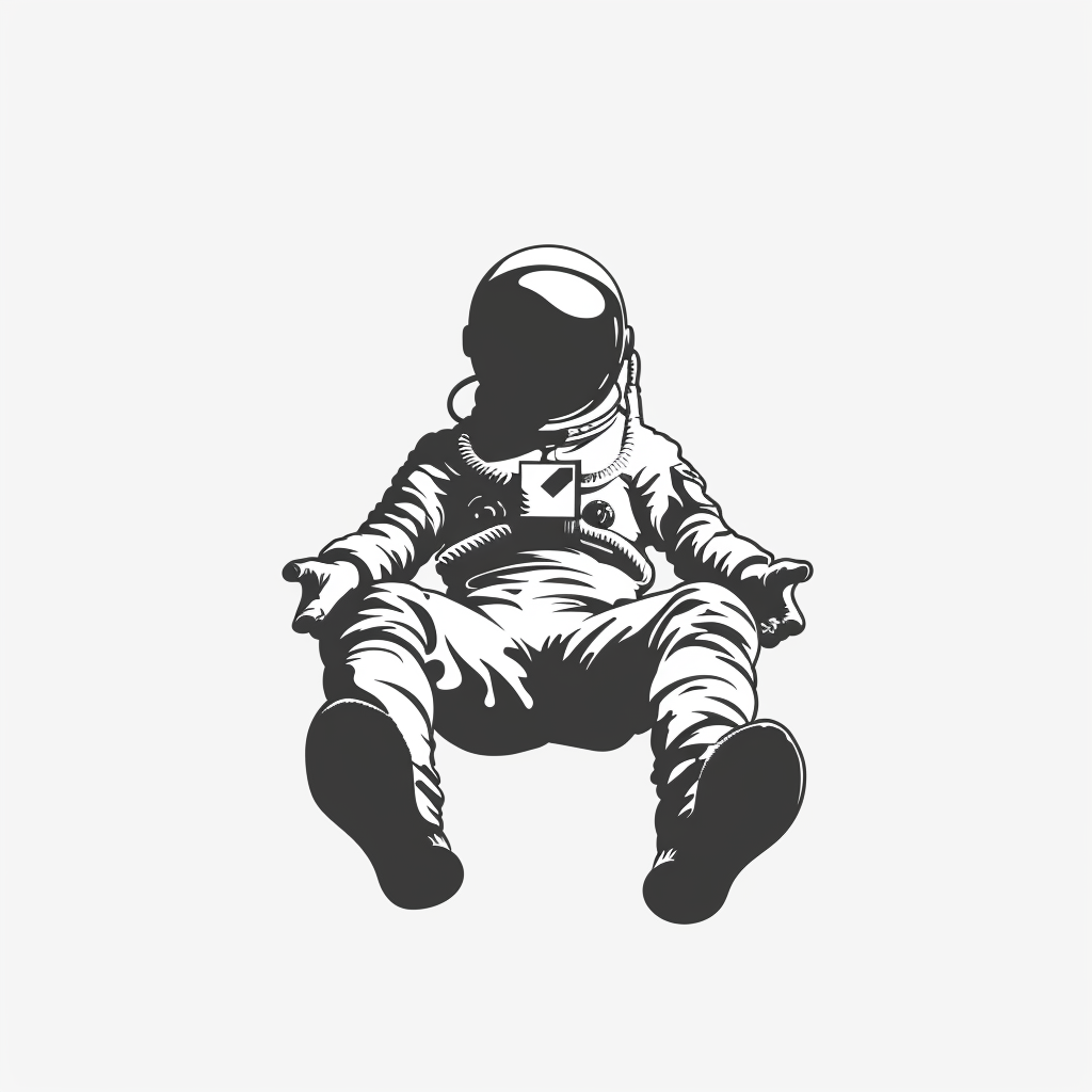 a Astronaut majestic Expressive surreal Vinyl Decal Sticker for Car, Laptop, Tumbler and more # F017050