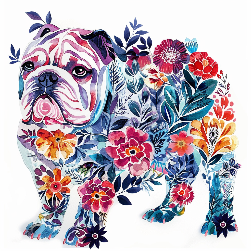 Bulldog Dog majestic Expressive surreal Vinyl Decal Sticker for Car, Laptop, Tumbler and more # F017587