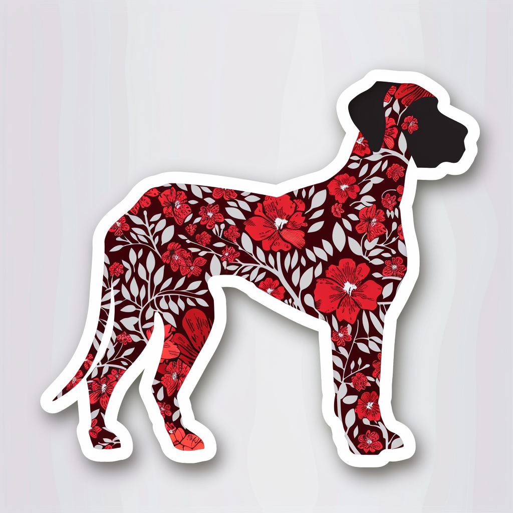 Great Dane Dog Expressive surreal Vinyl Decal Sticker for Car, Laptop, Tumbler and more # F022772