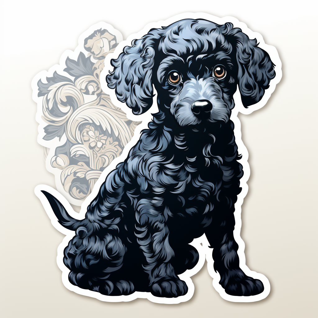 Poodle dog art deco Vinyl Decal Sticker for Car, Laptop, Tumbler and more # F012199