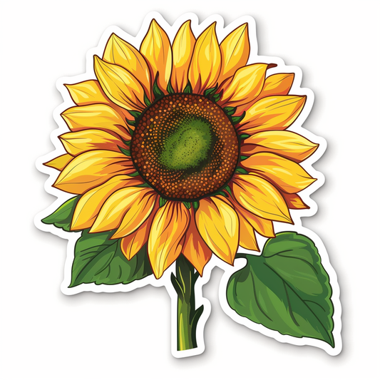 Sunflower flower majestic Expressive surreal Vinyl Decal Sticker for Car, Laptop, Tumbler and more # F022940