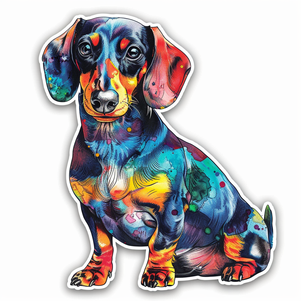 Dachshund Dog Vinyl Decal Sticker for Car, Laptop, Tumbler and more # F013044