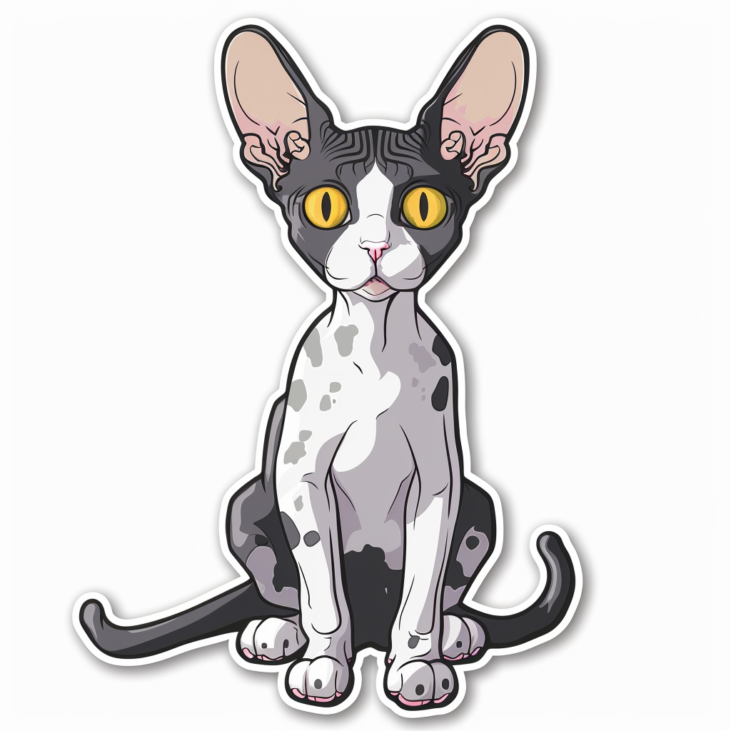 Devon Rex Cat Vinyl Decal Sticker for Car, Laptop, Tumbler and more # F09830